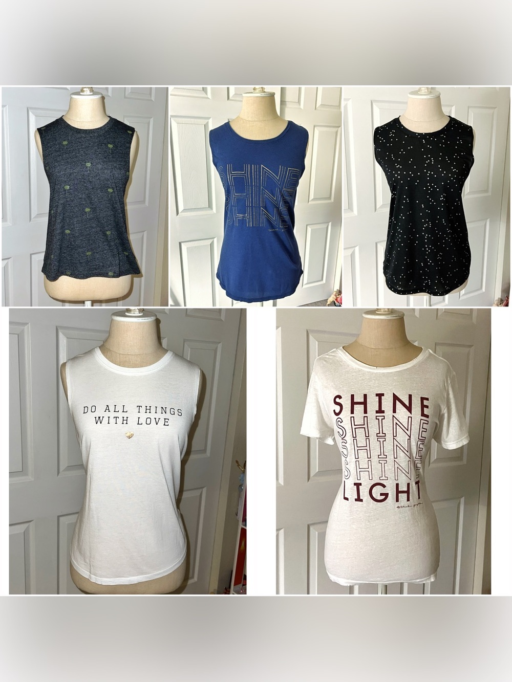 🧘🏻‍♀️ SPIRITUAL GANGSTER Lot of 5 Tops - Size Med/Large